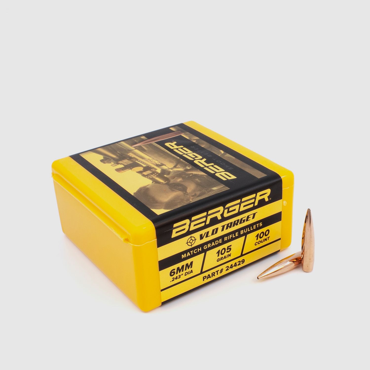 Berger Geschoss 6mm/.243 VLD Target 105GR 100 Stück