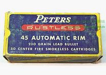 Cartuchos de revólver Peters USA .45 AUTO. RIM
