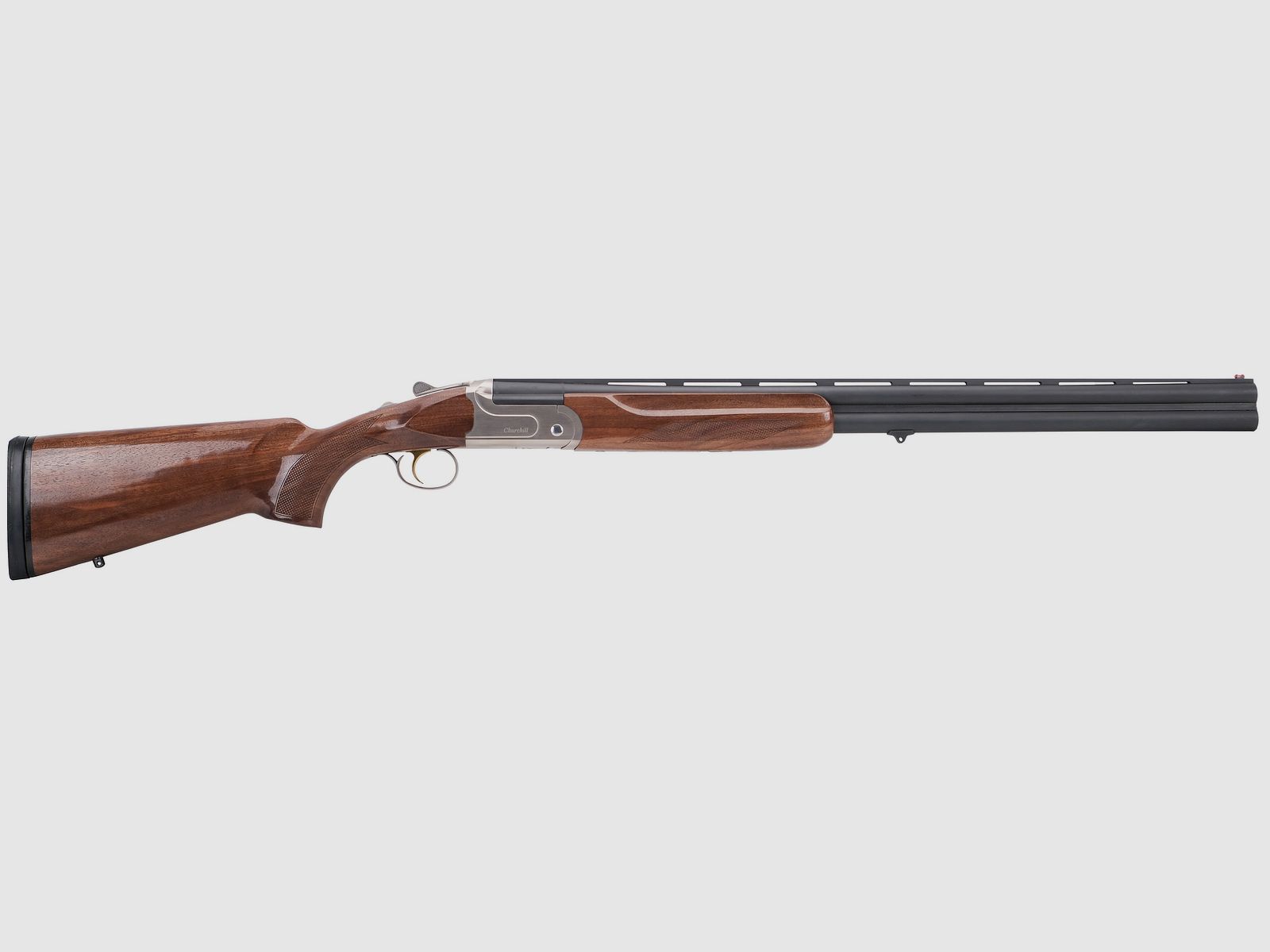Akkar Churchill Silberbasküle 12/76 - Lauflänge 71 cm Bockdoppelflinte