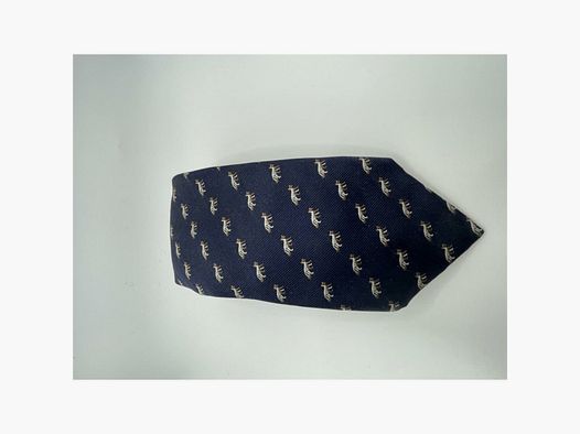 Robert Keyte Krawatte 100% Seide blau Motiv Fuchs