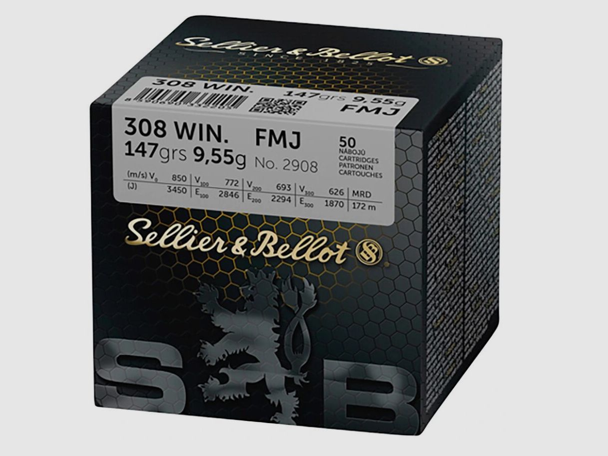 Sellier Bellot .308Win FMJ 147gr 50 Schuss