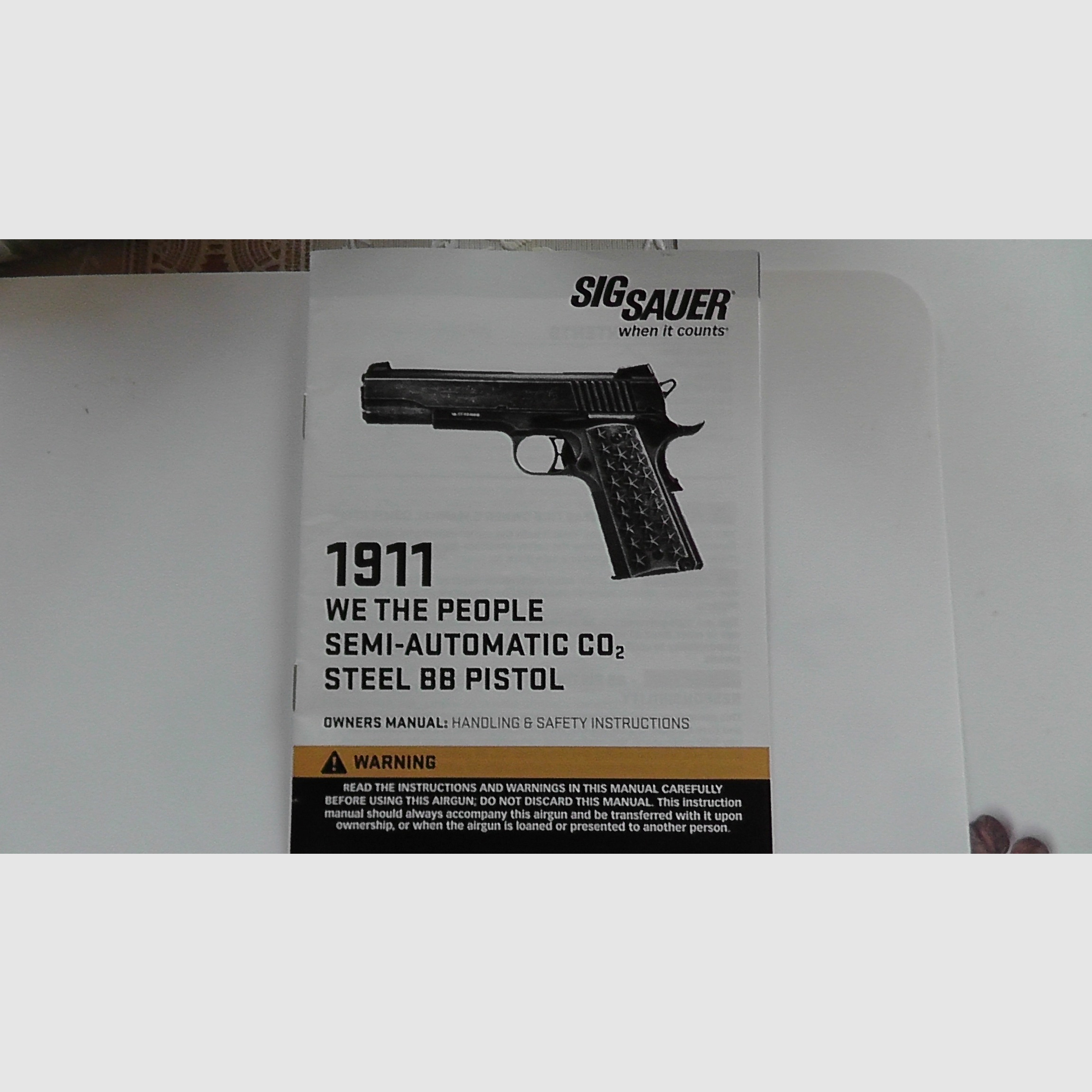 Sig Sauer 1911 We the People Vollmetall Co2 Pistole Blow Back 4,5 mm BB (P18)