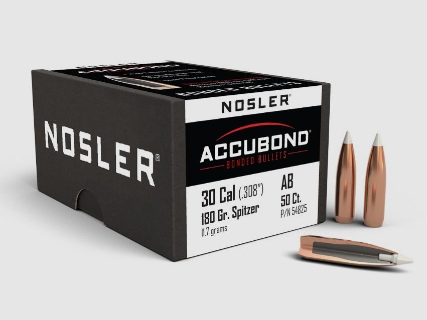 Nosler chasse Cal. .308 AccuBond projectiles/ 180 Grain #54825, image 1 sur 2