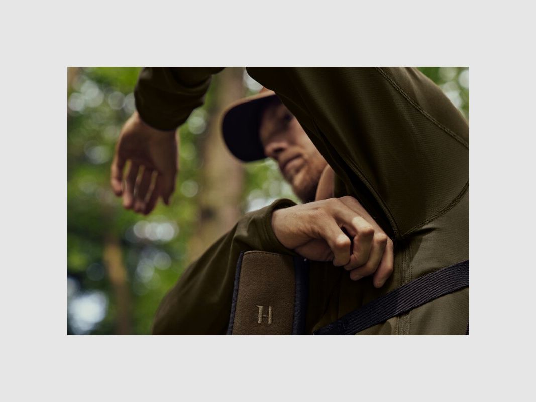 Härkila Deer Stalker Fleece Hoodie Willow green / Shadow Brown