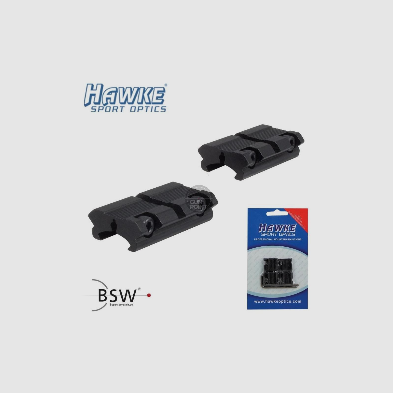 HAWKE Adapterschiene 9-11mm, 3/8 Zoll - Weaver