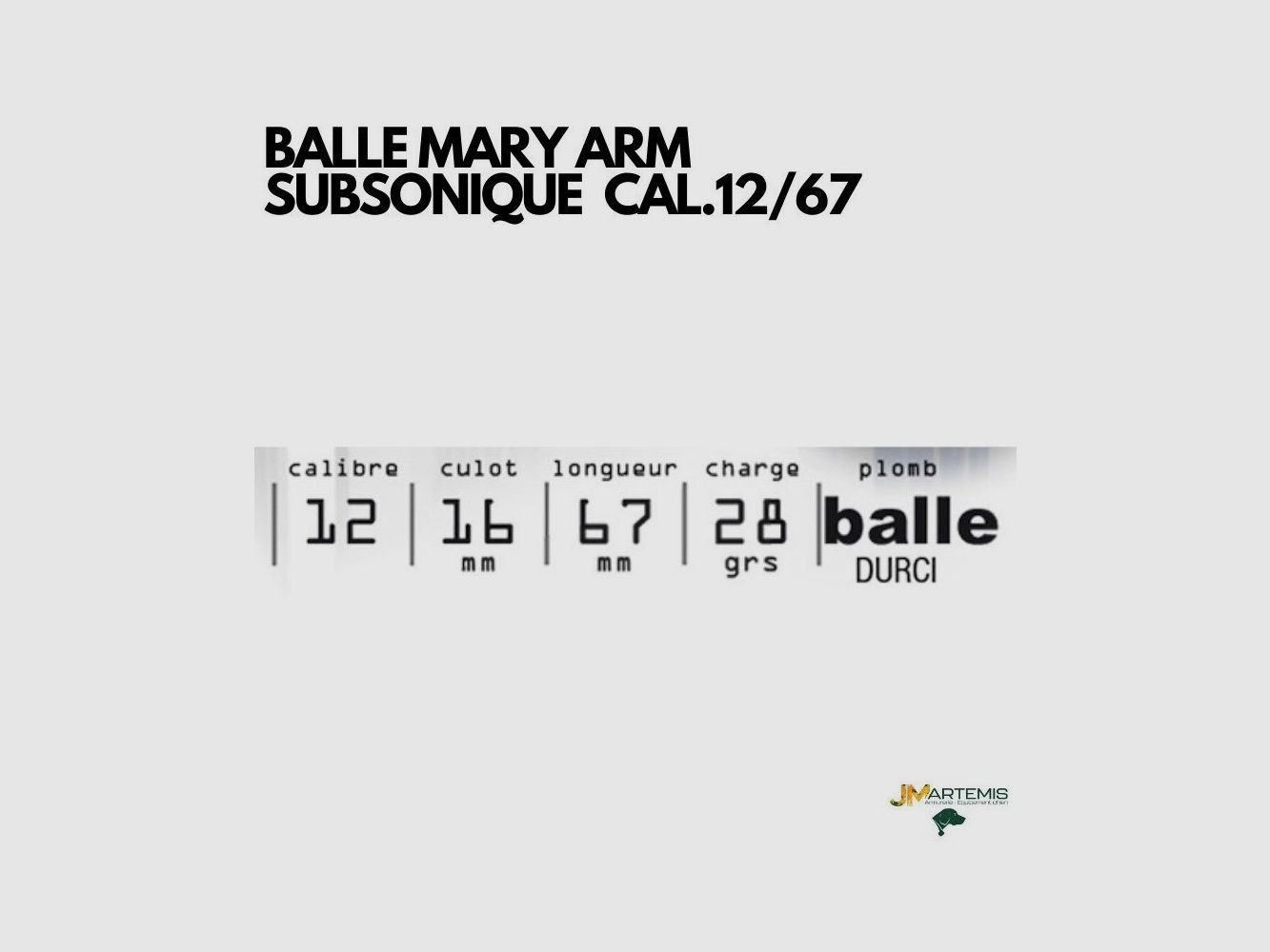 PATRON SUBSONICO MARY ARM DISCRETE CAL. 12/67, imagen 3 de 3