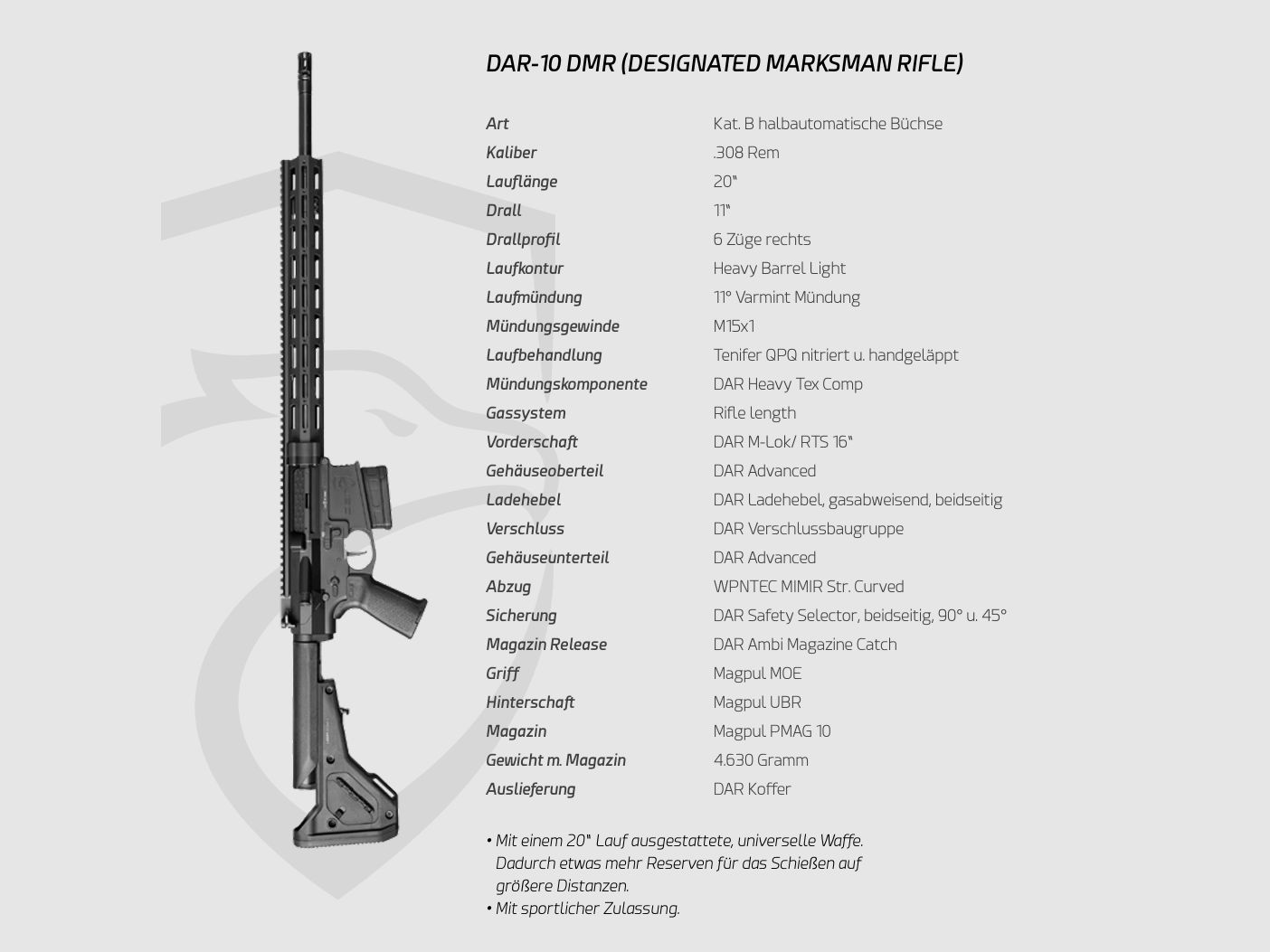 DAR-10 DMR (DESIGNATED MARKSMAN RIFLE)