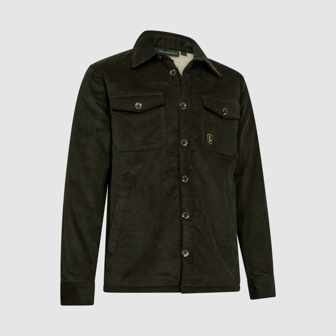 Sherpa-Futter Cord-Jacke Grün, Bild 1 von 2