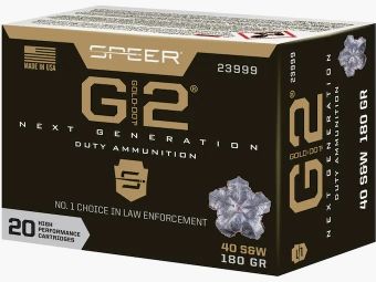 Speer Gold Dot G2 .40 S&W 180GR JHP 20 cartucce