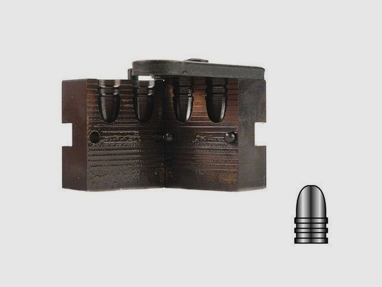 Lyman Rundkopf-Geschossform doppelte Kavität für Pistolenkaliber 356242DC 9mm 120 gr, Bild 2 von 2