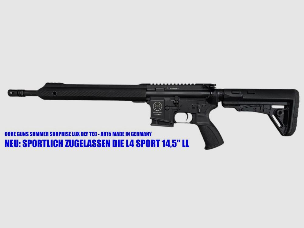 NEW: Lux Def Tec LDT L4 Sport variant - 223Rem 14.5" barrel sporty approved available immediately, shipping +20€