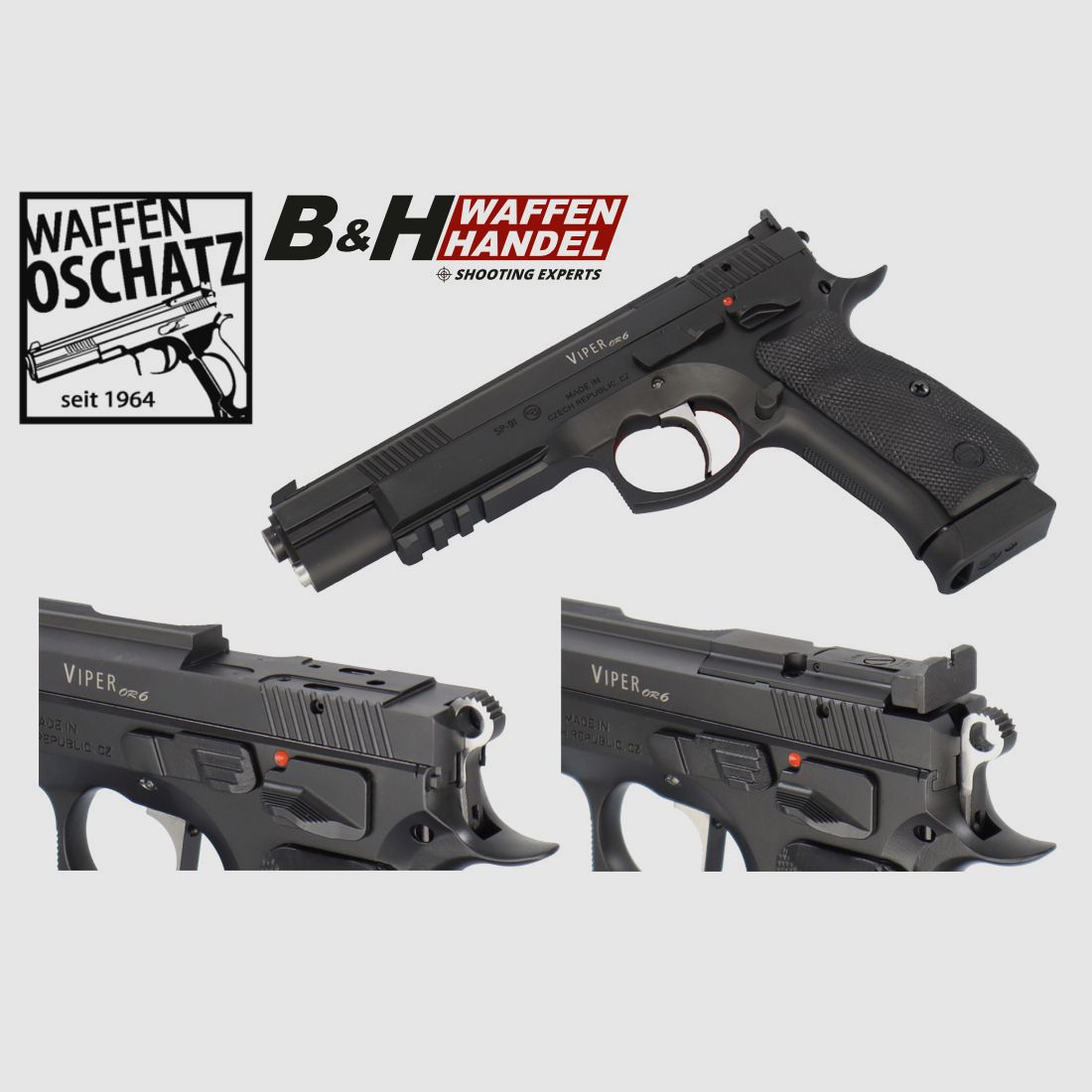 Waffen-Oschatz CZ75 Viper 6 inch met SAO-trekker - Optiek klaar -