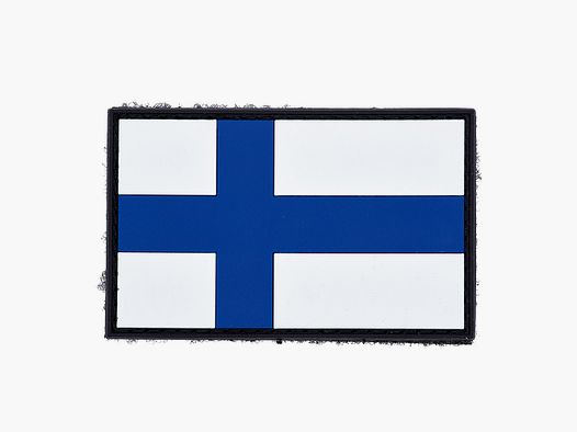 Parche de PVC con bandera de Finlandia con cierre de gancho y bucle