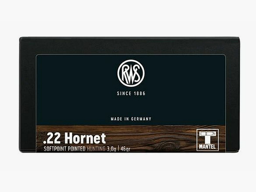 RWS .22 Hornet Teilmantel TM SP