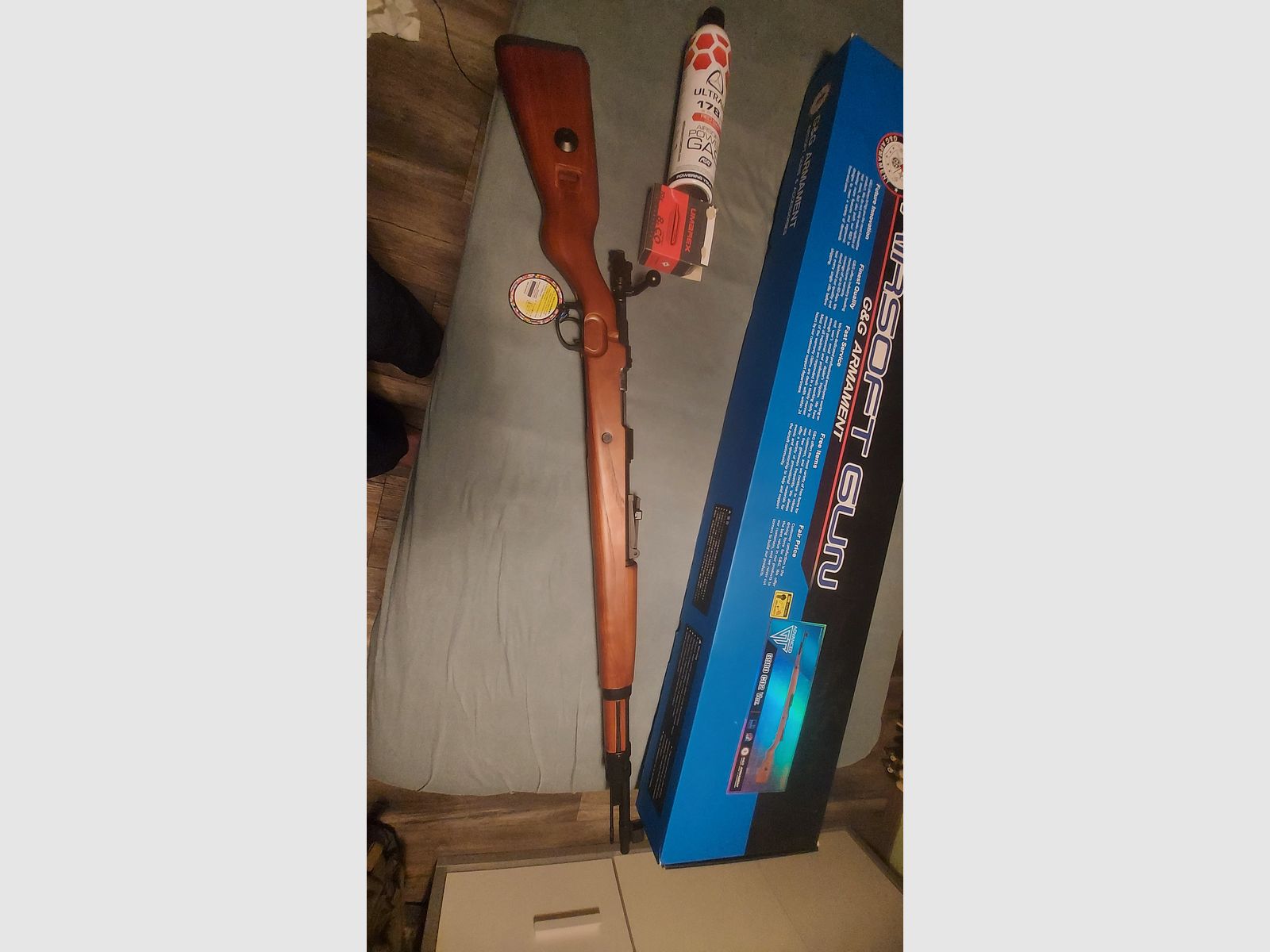 Airsoft K98k 6mm CO2 Gas G&G real wood metal