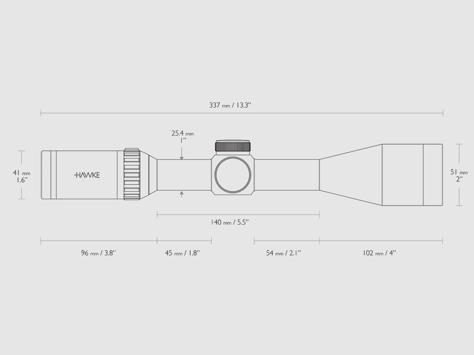 HAWKE 14160 Lunette de tir VANTAGE SF 3-12x44 Half MIL DOT SFP