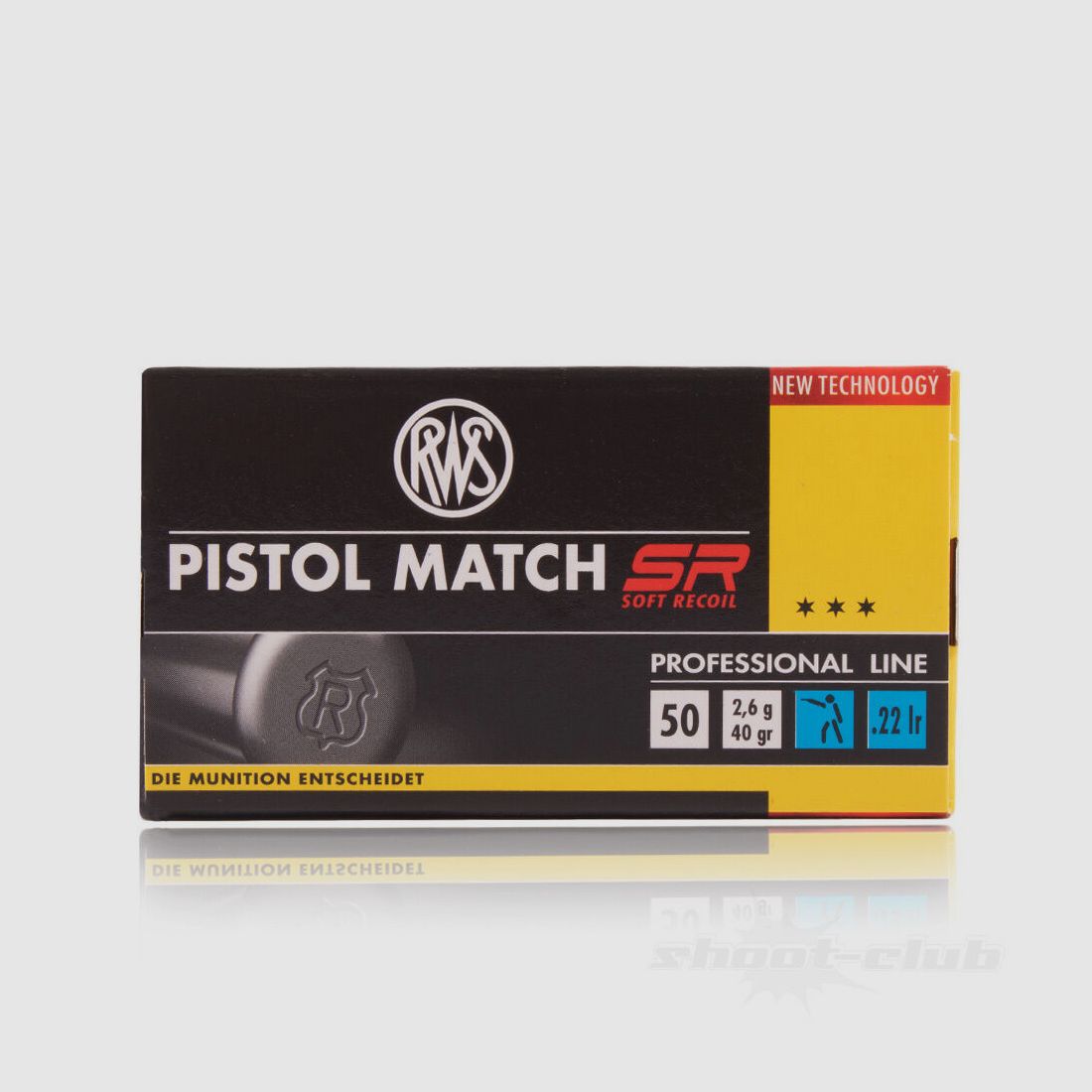 RWS Pistol Match SR LRN 40grs 50St .22lr