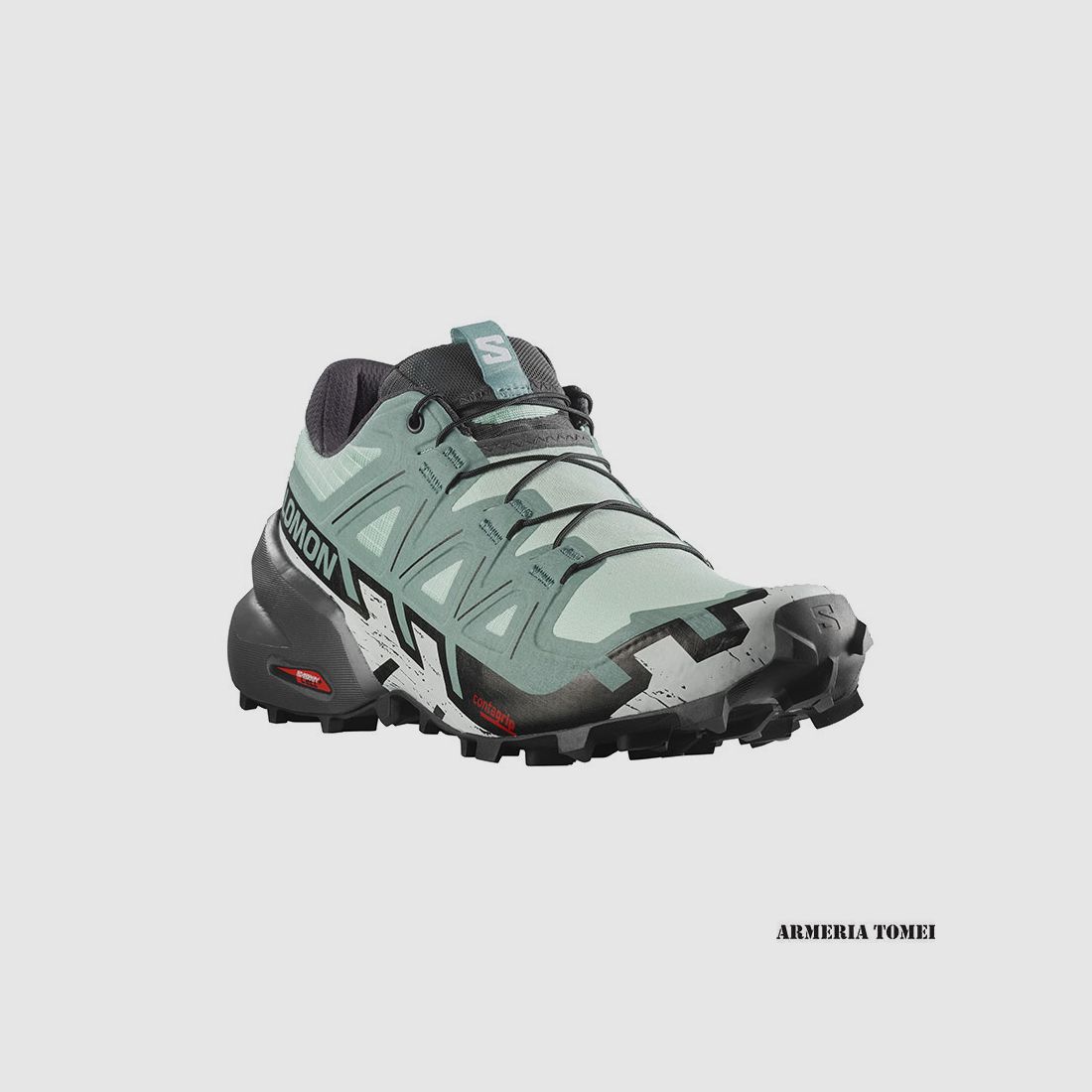 SALOMON – DAMES – SPEEDCROSS 6 W Yucca / Ebony / White, afbeelding 2 van 6