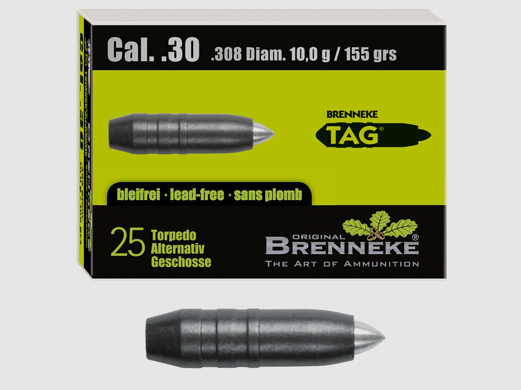 Brenneke kogel .30 (.308) TAG 10g / 155grs 25 stuks