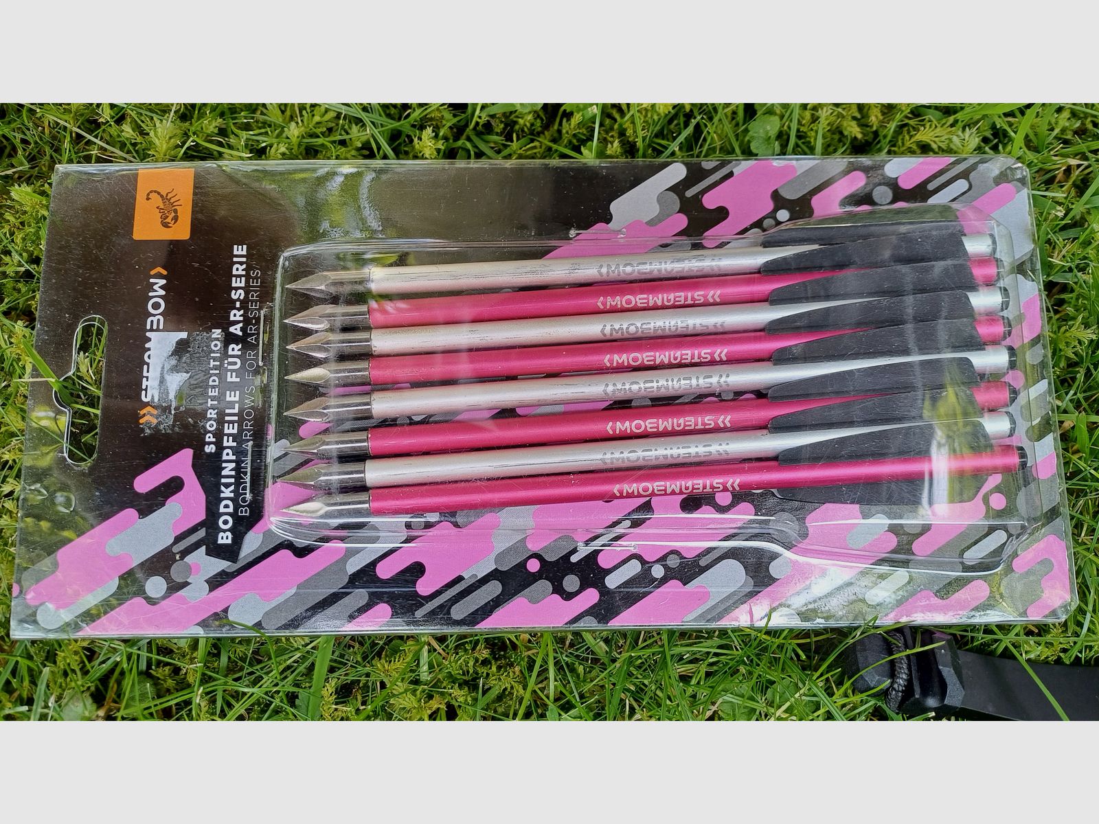 Steambow Stinger 2 inkl. Wechselwurfarm 55 u 90 , Reddot  Pfeile 