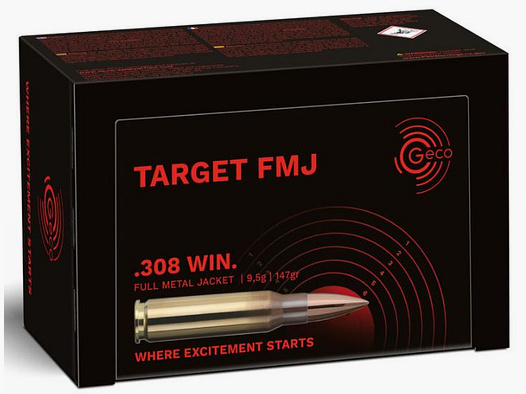 Geco .308 Win. Target FMJ 147gr 400 Schuss