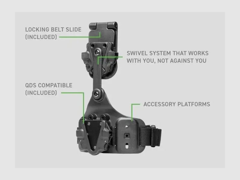 Rapid Force Dynamic Drop Leg w/Standard Strap (Black) Alien Gear, image 3 sur 7