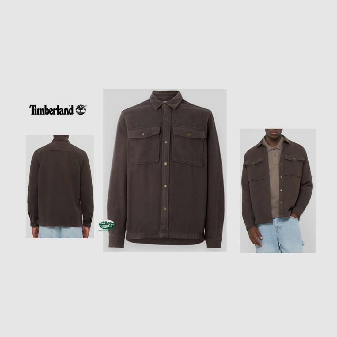 TIMBERLAND Baumwoll Overshirt braun
