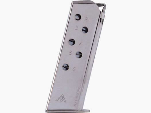 Chargeur Mec-Gar Walther PPK Cal. 9mm Court / .380 ACP, 6 Coups, Nickel