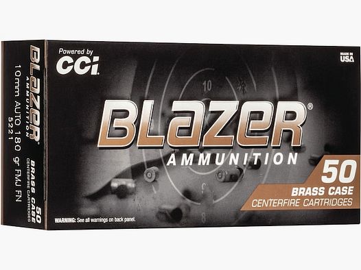CCI Blazer 10mm ACP 180GR FMJ FN 50 Patronen