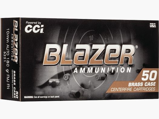 CCI Blazer 10mm ACP 180GR FMJ FN 50 cartridges