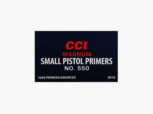 CCI 550 SMALL PISTOL MAGNUM PERCUSORES 1000 PCS PAQUETE