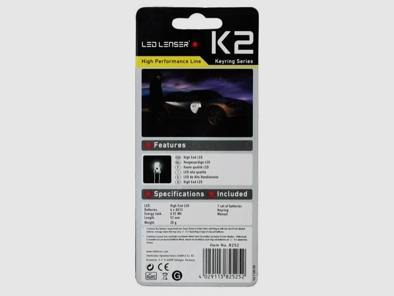 LEDLENSER K2 flashlight in blister pack, image 4 of 5
