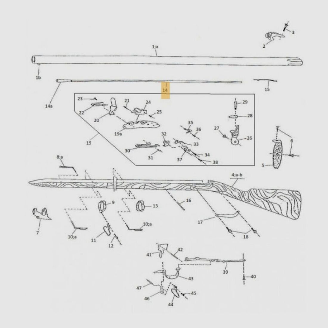 Pièces détachées pour fusil 1777 Pedersoli Ressort de baguette 1777 – Spring ROD AN IX, image 1 sur 6