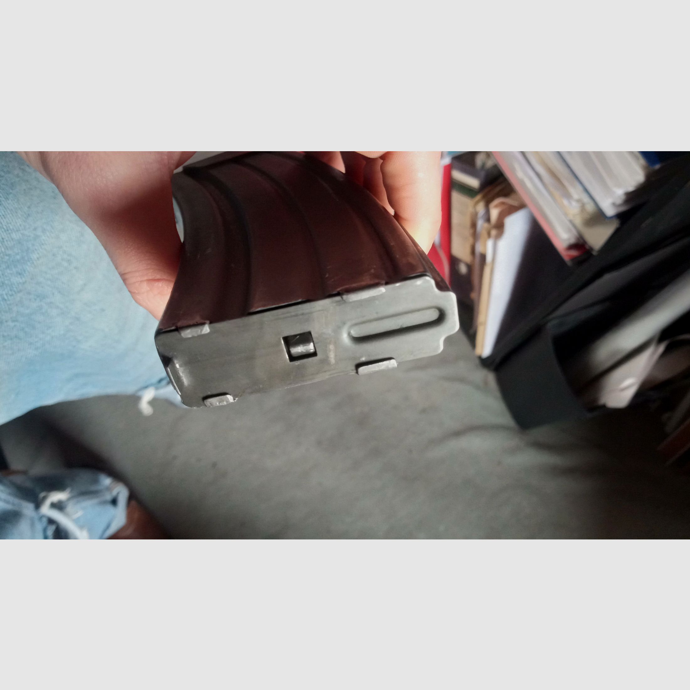 Galil 5.56 AK steel decorative magazine gray phosphated (non-functional/deactivated) / fits in AKM AK47 magazine thus also GSG Cybergun China-Yunker and Gillman Yunker