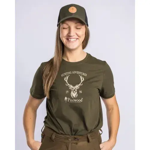 T-shirt Pinewood Czerwony Jeleń Damski, zdjęcie 4 z 4