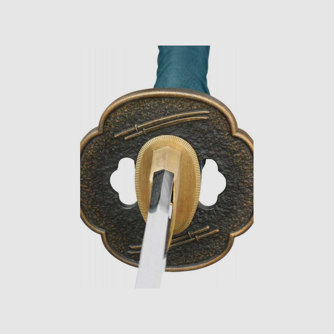 Shikoto Hammer-Forged Longquan Master Teal Katana handgeschmiedet