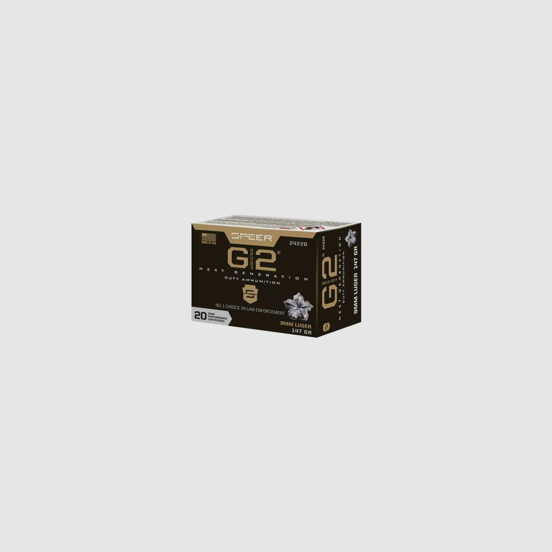 Speer Gold Dot G2 9mm Luger 147GR JHP 20 Patronen