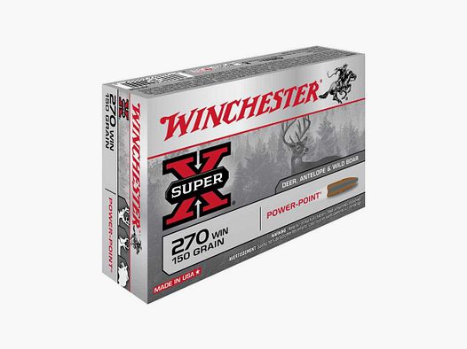 Patronen 270WIN SUPER X POWER POINT 150GR X20