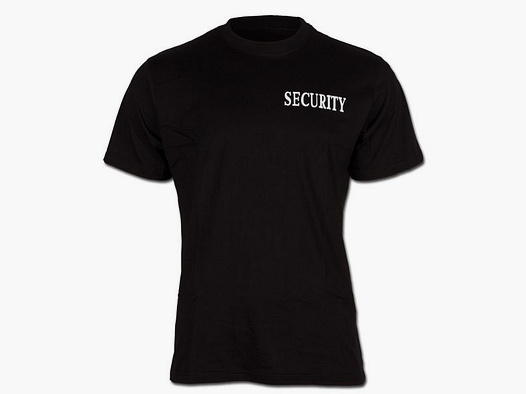 Mil-Tec T-Shirt mit Security-Druck schwarz