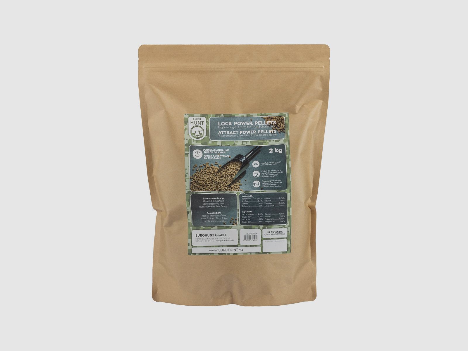 Eurohunt Attract Power Pellets – Ergänzungsfutter für Schalenwild (2 kg)