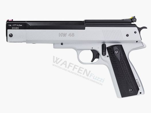 Weihrauch HW 45 Stainless Look Luchtpistool Kaliber 4,5mm Diabolo