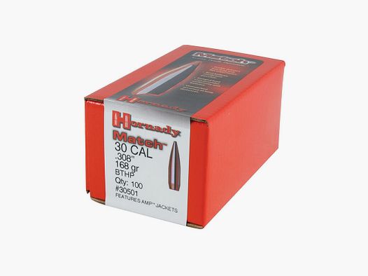 HORNADY PROIETTILI 30/308 168GR/10,9G BTHP TRADITIONAL MATCH 100 PZ