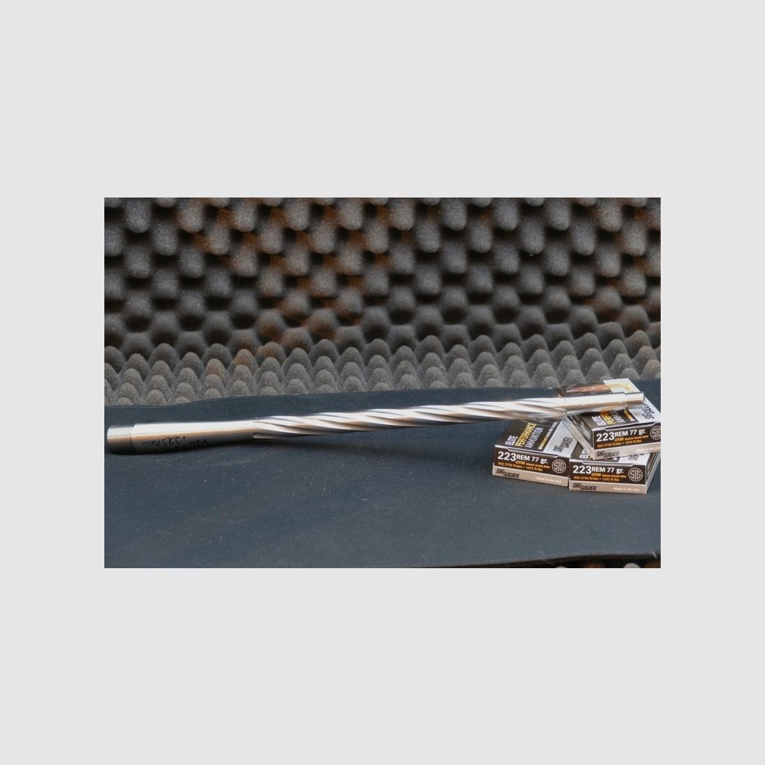 Lothar Walther Custom Lauf mit Matchbehandlung und Helical Flutung in Edelstahl, .223Rem, Drall 9/1