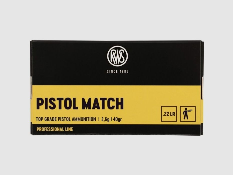 Munition 22LR RWS Pistol Match 40 gr, Bild 1 von 8