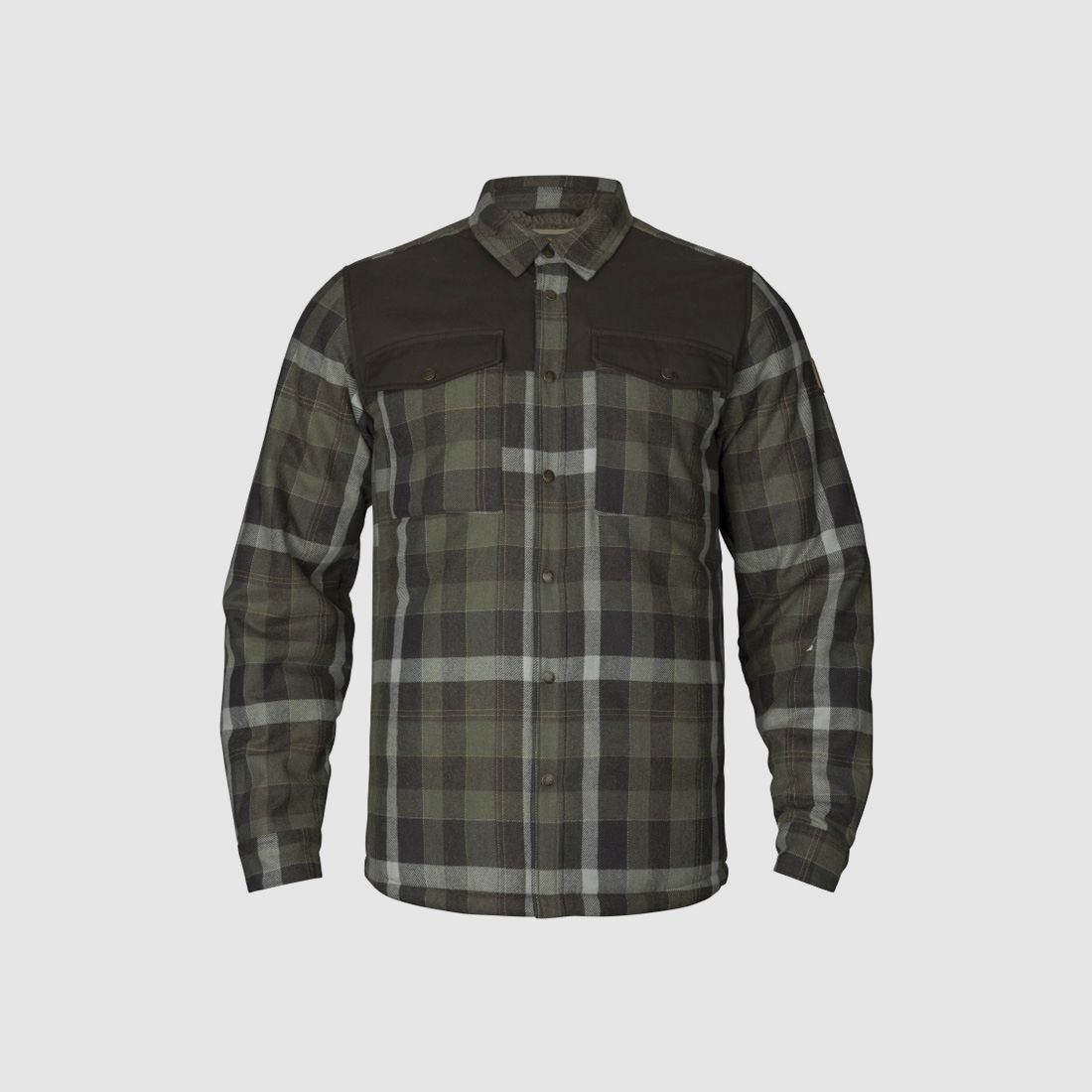Härkila Asmund Insulated wool shirt Willow green/Phantom Fleece jackets for men