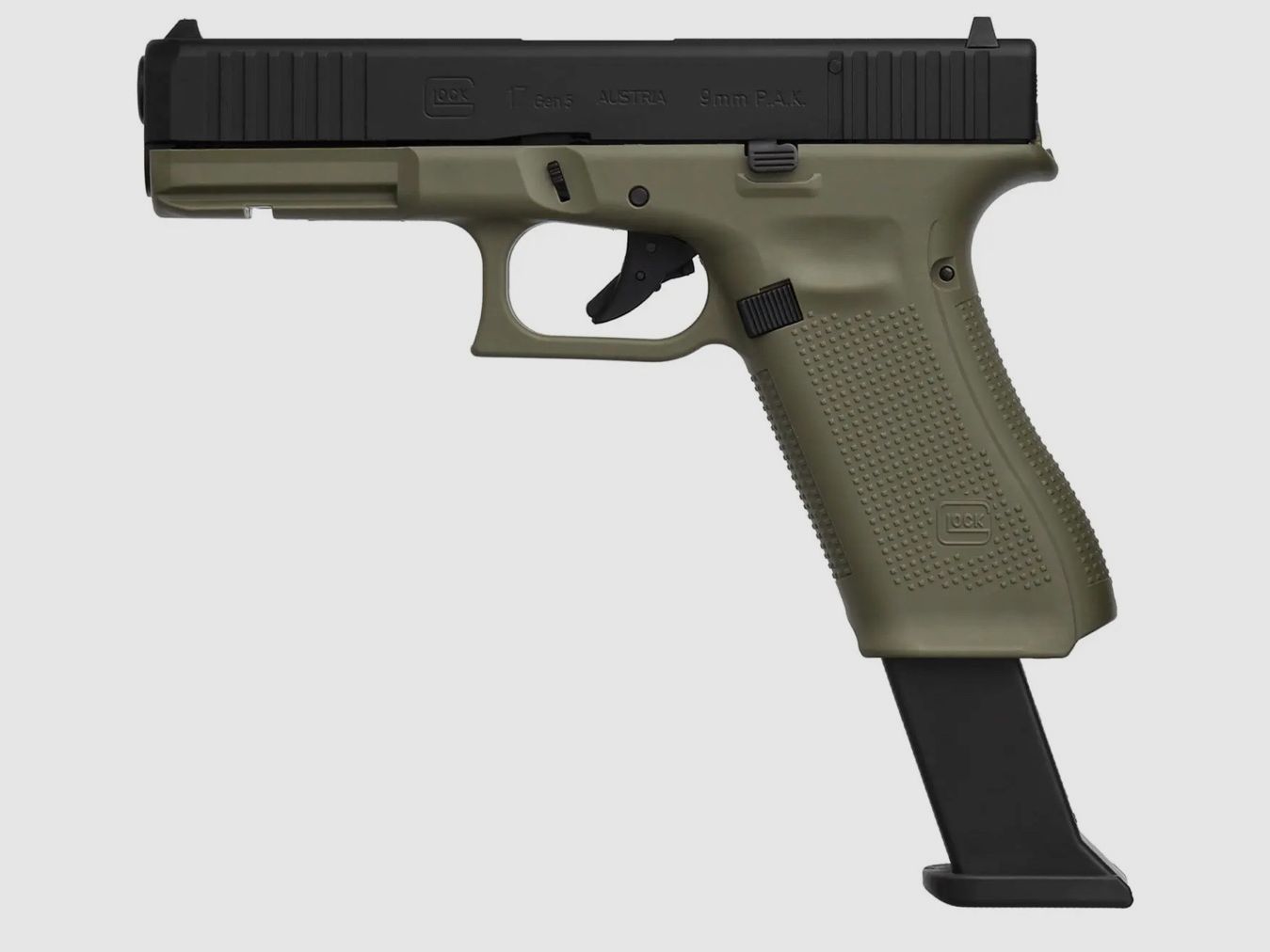 Glock 17 Gen5 Schreckschuss Pistole Battlefield Green 9 mm P.A.K. 