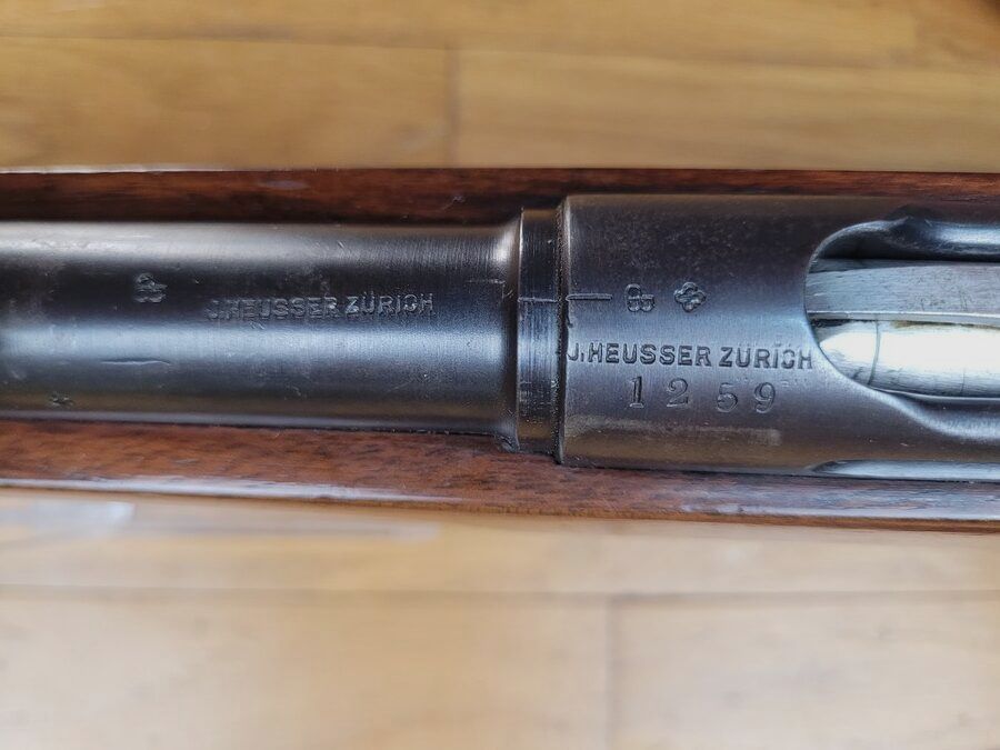 Sehr seltene Schmidt Rubin Büchse – mod.1889/1900 – Präzisionsschießen 22LR / Preis für Schießen – Umbau aus den 1920er Jahren auf eine Waffe des ersten Produktionsjahres – alle originalen Militärmarkierungen – außergewöhnliche Fluidität – Lauf und Holz in hervorragendem Zustand – Perfekte Ästhetik – besser als eine Rolex!, Bild 1 von 31