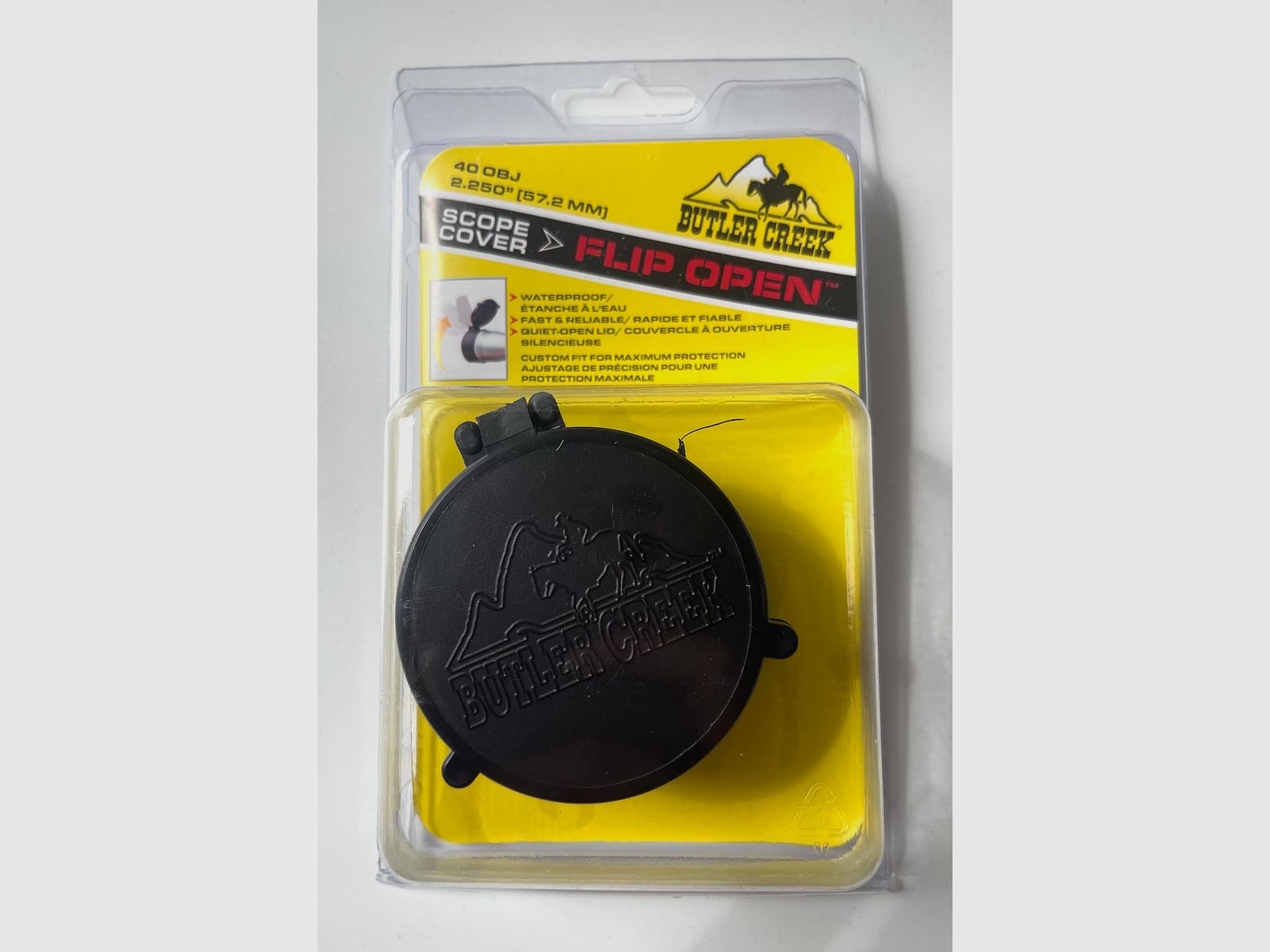 Butler Creek 30400 Flip Open Objetivos tapa de objetivo 40 OBJ 57,2mm
