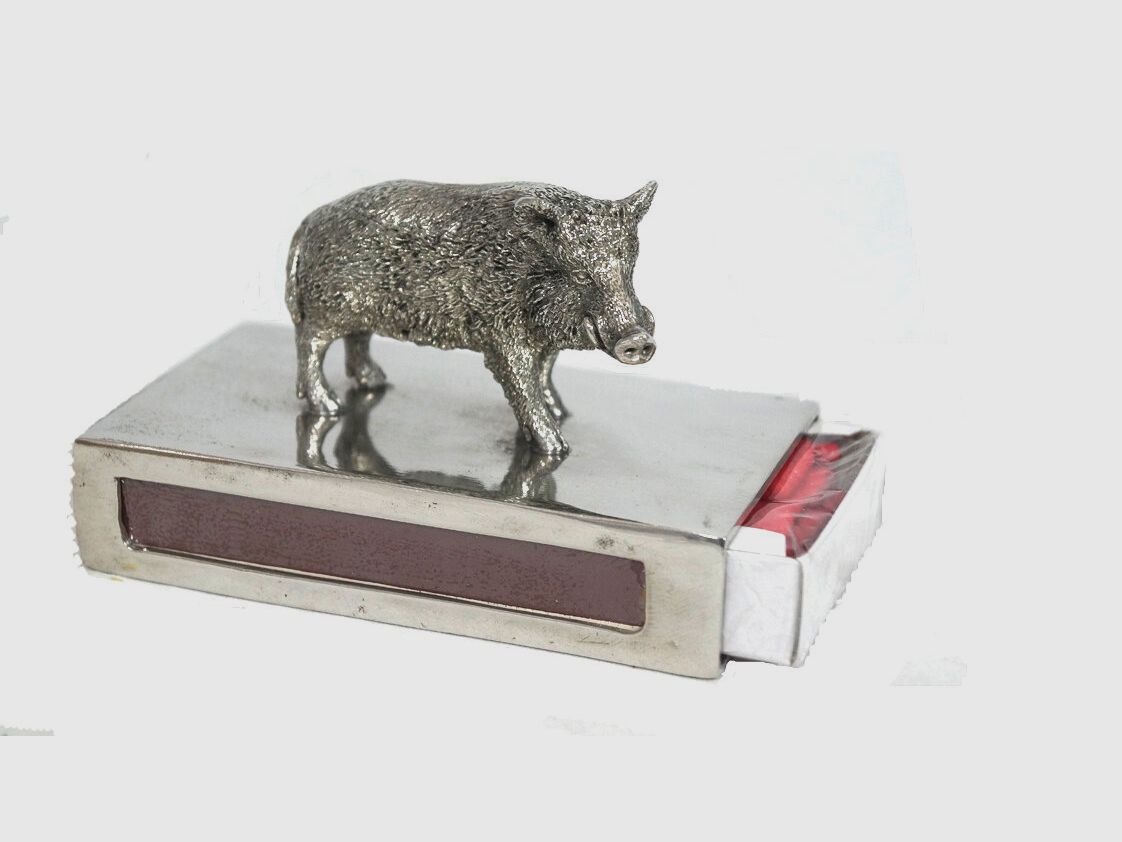Lovergreen accessories motif matchbox holder wild boar large