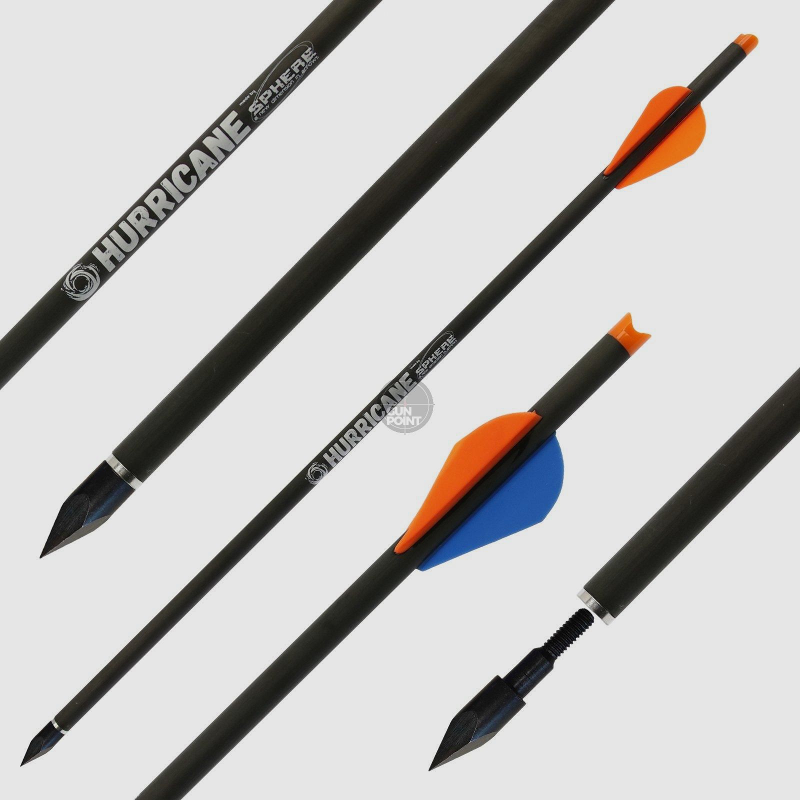 Armbrustbolzen | SPHERE Hurricane - Bodkin - Carbon - 16 Zoll | Spitze: 125gr